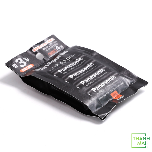 Pin Sạc Panasonic Eneloop pro AA 2500mAh 1.2v ( Black, Vỉ 4 viên ) BK-3HCD/4H | Made In Japan Hàng Nội Địa Nhật Bản