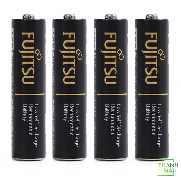 Pin Fujitsu AAA 900mAh vĩ 4 viên HR-4UTHC (4B) ( Black ) | Made In Japan Hàng Nội Địa Nhật Bản