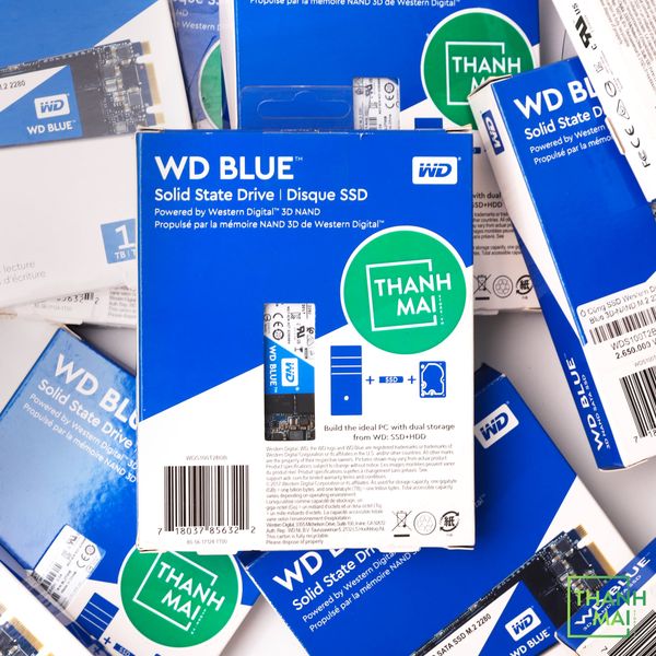 Ổ Cứng SSD Western Digital Blue 3D-NAND M.2 2280 SATA III 1TB WDS100T2B0B