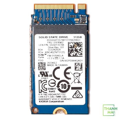 Ổ Cứng SSD Kioxia (TOSHIBA) BG4 512GB M.2 2242 Nvme PCIe GEN3 X4  KBG40ZNT512G