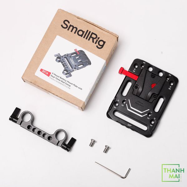 Đế Gắn Pin SmallRig V Mount Battery kèm kẹp thanh kép 15mm 3016