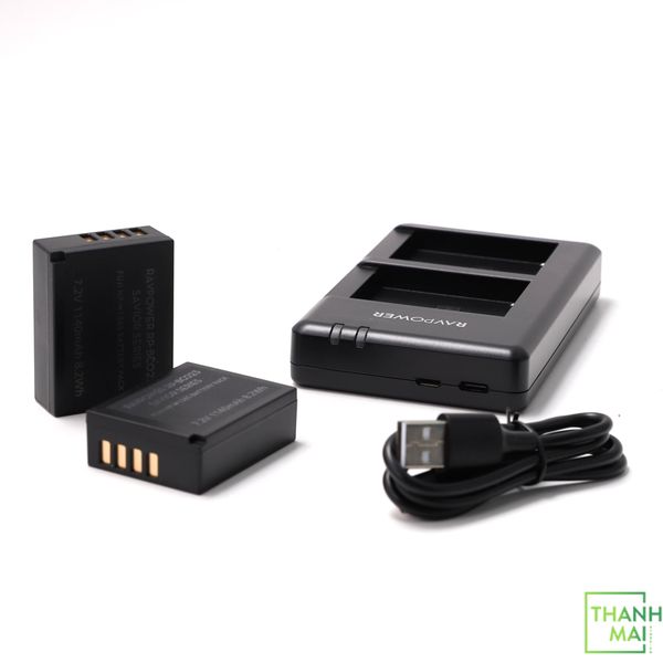 Bộ Sạc Đôi Kèm 2 Pin Ravpower RP-BC023 For Fujifilm NP-W126S