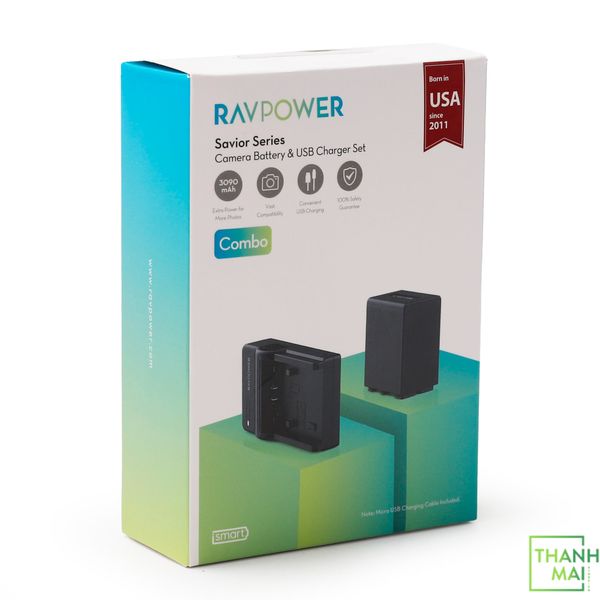 Bộ Sạc Kèm 1 Pin RAVPower RP-OBCF001 For Sony NP-FV100A