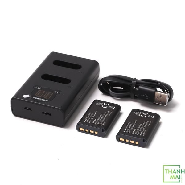 Bộ Sạc Đôi Kèm 2 Pin Ravpower RP-BC1001 For Sony NP-BX1 | Chính Hãng