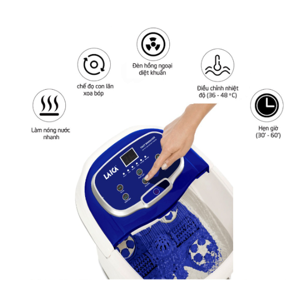  Bồn ngâm chân massage con lăn tự động Laica PC1320 