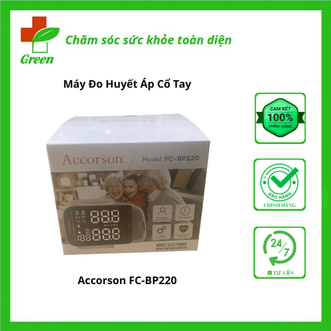  Máy Đo Huyết Áp Cổ Tay Accorson FC-BP220, giọng nói tiếng việt 