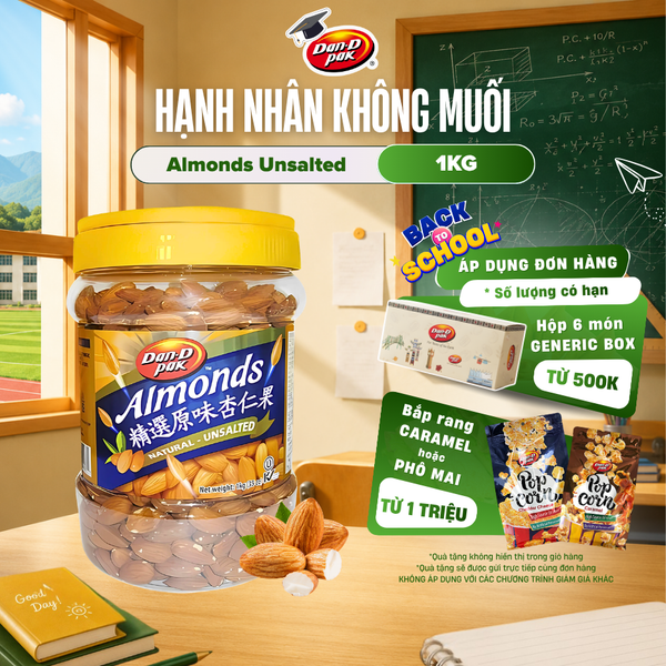  Hạnh Nhân Không Muối 1KG 