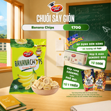Chuối sấy siêu giòn thơm ngon, bổ sung năng lượng, ăn vặt không tăng cân 170g  và 500g Dan D Pak