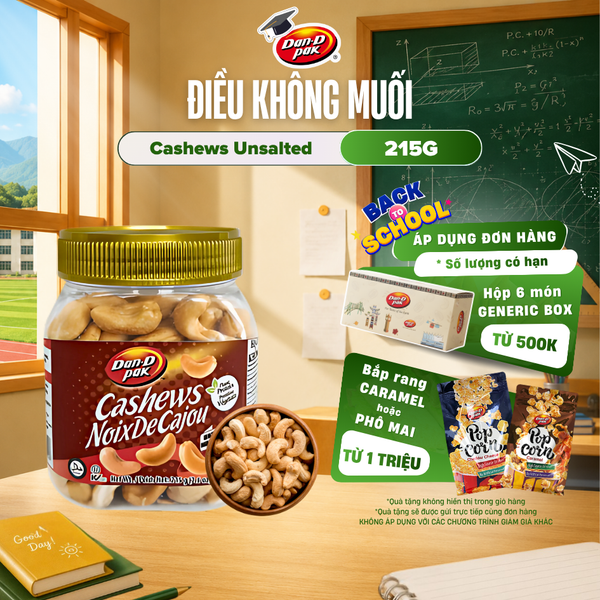  Hạt Điều Không Muối 215G 
