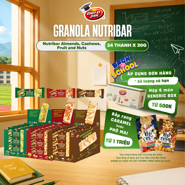  Nutribar Thập Cẩm Hạt Và Trái Cây 30G x 24 Thanh 