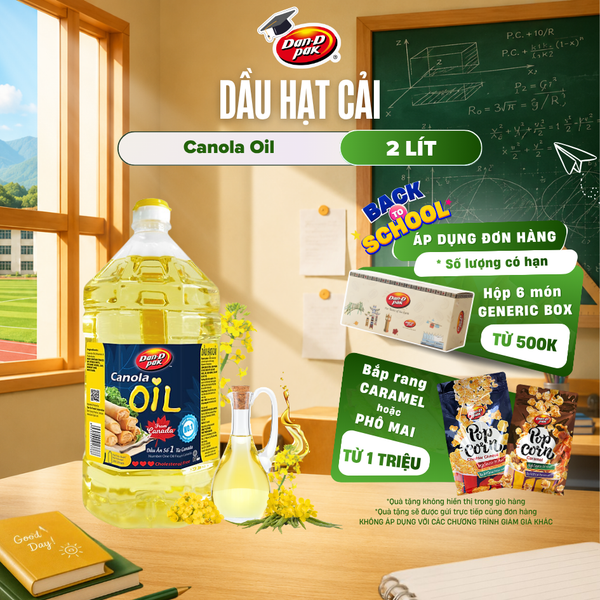  Dầu cải canola oil 2 lít Dan D Pak 