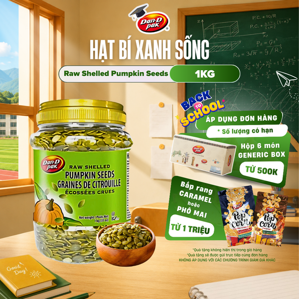  Hạt bí xanh tự nhiên 1kg Dan D Pak 