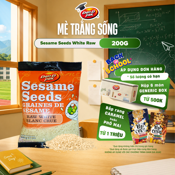  Mè trắng sống, mè trắng rang, mè trắng tự nhiên dinh dưỡng, tốt cho sức khỏe, thỏa sức chế biến 200G Dan D Pak 