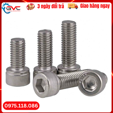Bu long lục giác chìm chìm đầu trụ inox 316