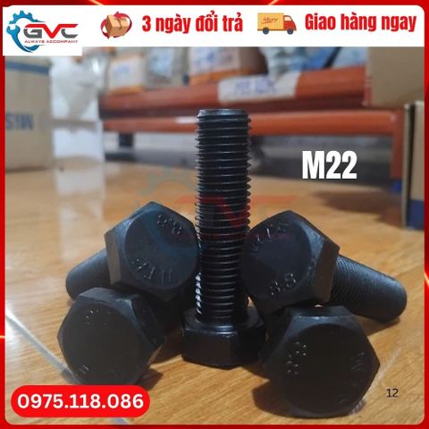 bu lông  lục giác ngoài ren suốt cấp bền 8.8 M20