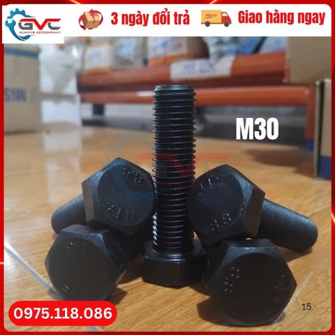 bu lông  lục giác ngoài ren suốt cấp bền 8.8 M30