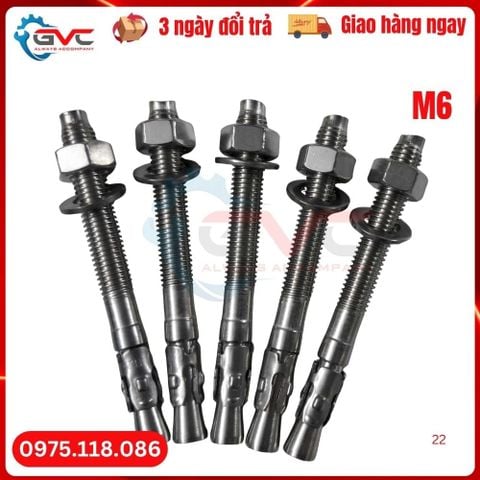Bu lông Lông Nở 3 Cánh (Tắc Kê Nở) Inox 304 M6