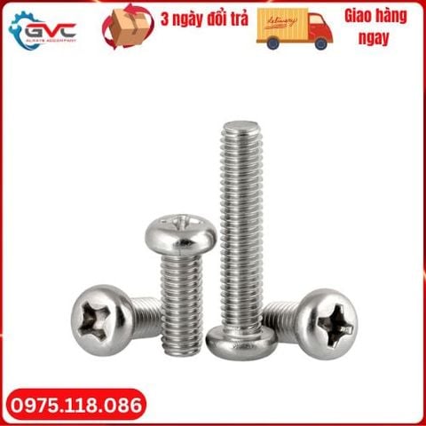Vít pake đầu tròn inox DIN 7985