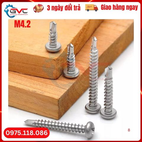 Vít Tự Khoan Đầu Tròn  Inox 304 M4.2