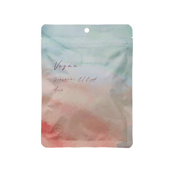  Mặt Nạ Chiết Xuất Thuần Thực Vật - YUGA Vegan Dokudami CICA Mask (10 Miếng) 海外限定 ユーガ ヴィーガンドクダミシカ マスク 10枚入り 