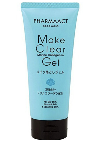 Gel Rửa Mặt Tẩy Trang - Pharmaact Face Wash Make Clear Marine Collagen in Gel (200g) ファーマアクトメイク落としジェル 200G 