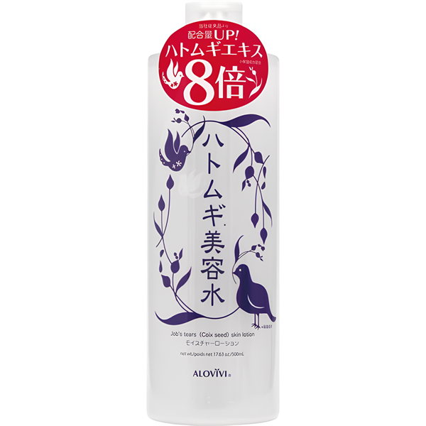 Lotion Dưỡng Ẩm Cao Cấp Chiết Xuất Hạt Ý Dĩ - Alovivi Job's Tears (Coix seed) Skin Lotion (500ml) アロヴィヴィ ハトムギ美容水 500ML 