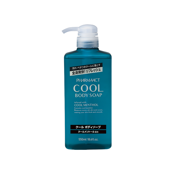  Sữa Tắm Hương Bạc Hà Mát Lạnh - Pharmaact Cool Body Soap (550ml) ファーマアクトクールボディソープ 本体550ML 