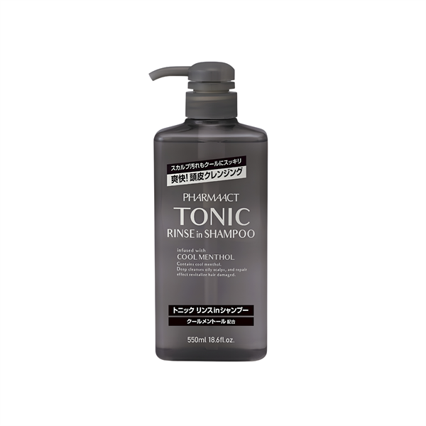 Dầu Gội Hương Bạc Hà Mát Lạnh Phục Hồi Hư Tổn - Pharmaact Tonic Rinse In Shampoo (550ml) ファーマアクトクールトニックリンスＩ本体550ML 