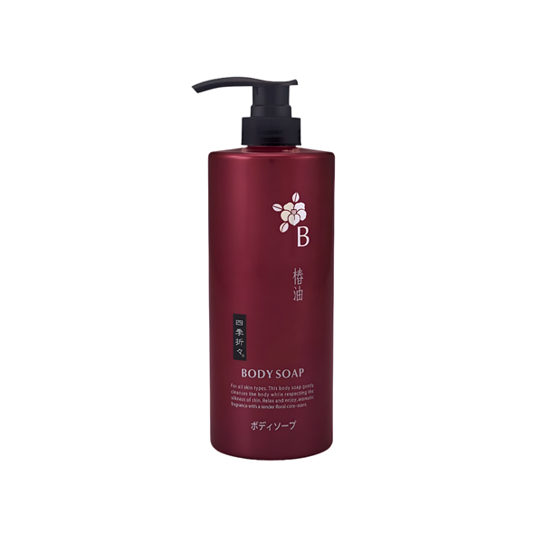  Sữa Tắm Dưỡng Ẩm Dầu Hoa Trà - Shikioriori Tsubaki Oil Body Soap (600ml) 四季折々 椿油ボディソープボトル600ML 