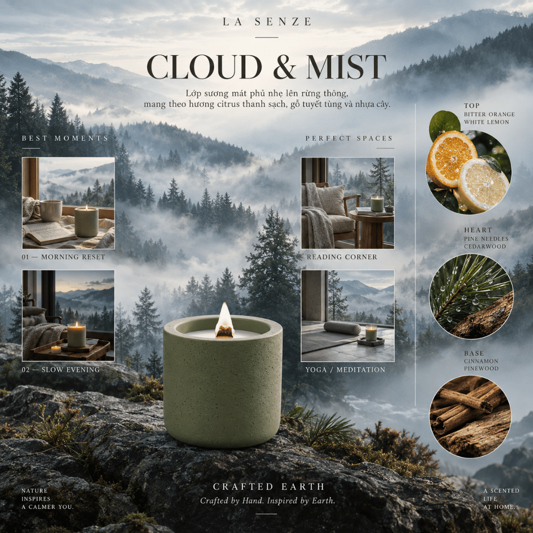  Nến Thơm Nghệ Thuật LA SENZE CRAFTED EARTH 