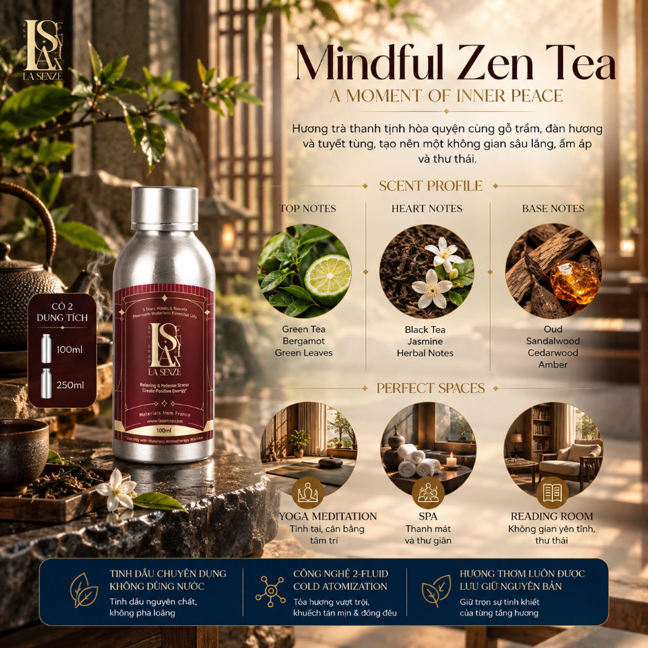  Tinh Dầu Khách Sạn 5 Sao 250ML (Máy Công Nghiệp) - LA SENZE Hotel & Resort Essential Oils 