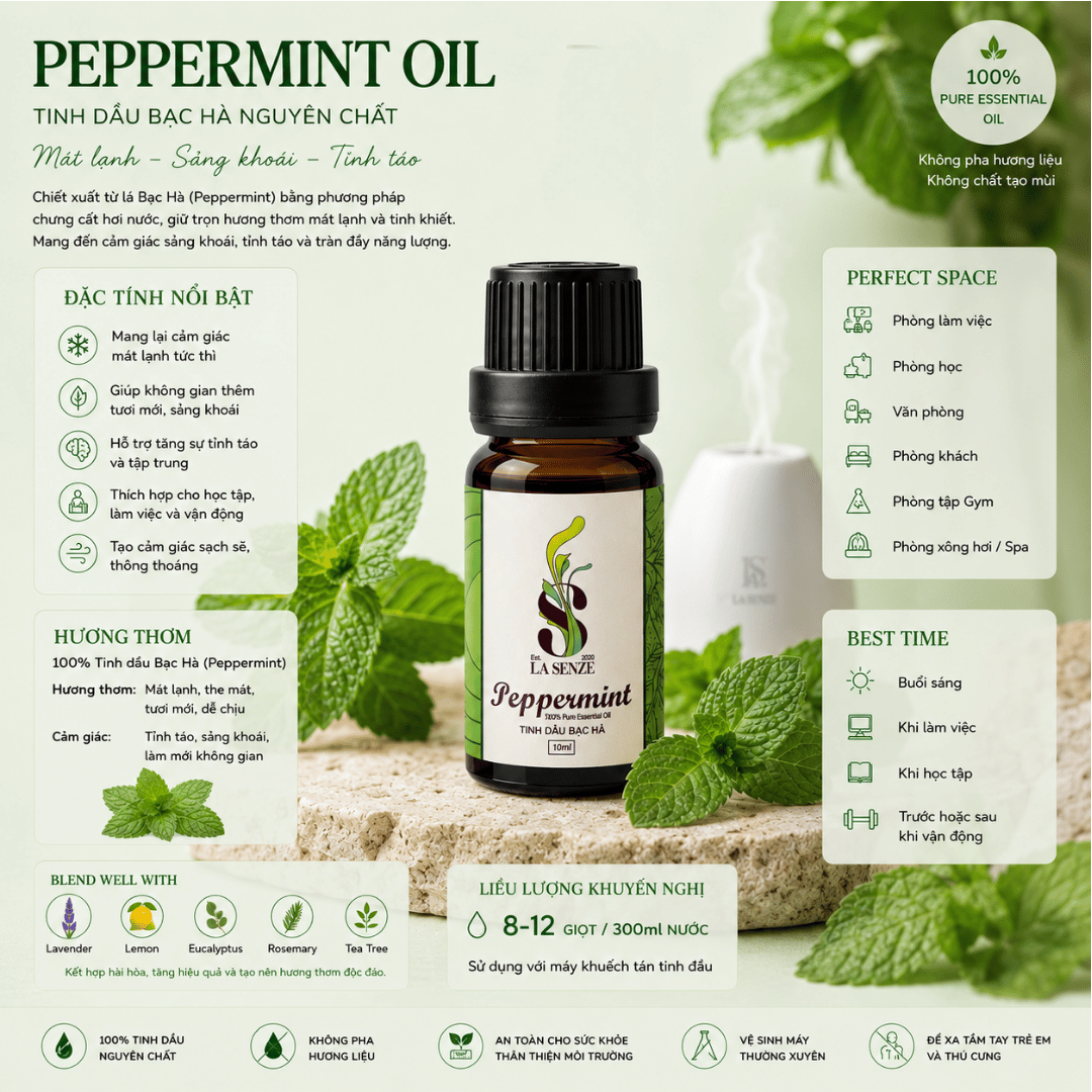  Tinh Dầu LA SENZE 100% Nguyên Chất 10ml (Hàng Thật Không Pha) 