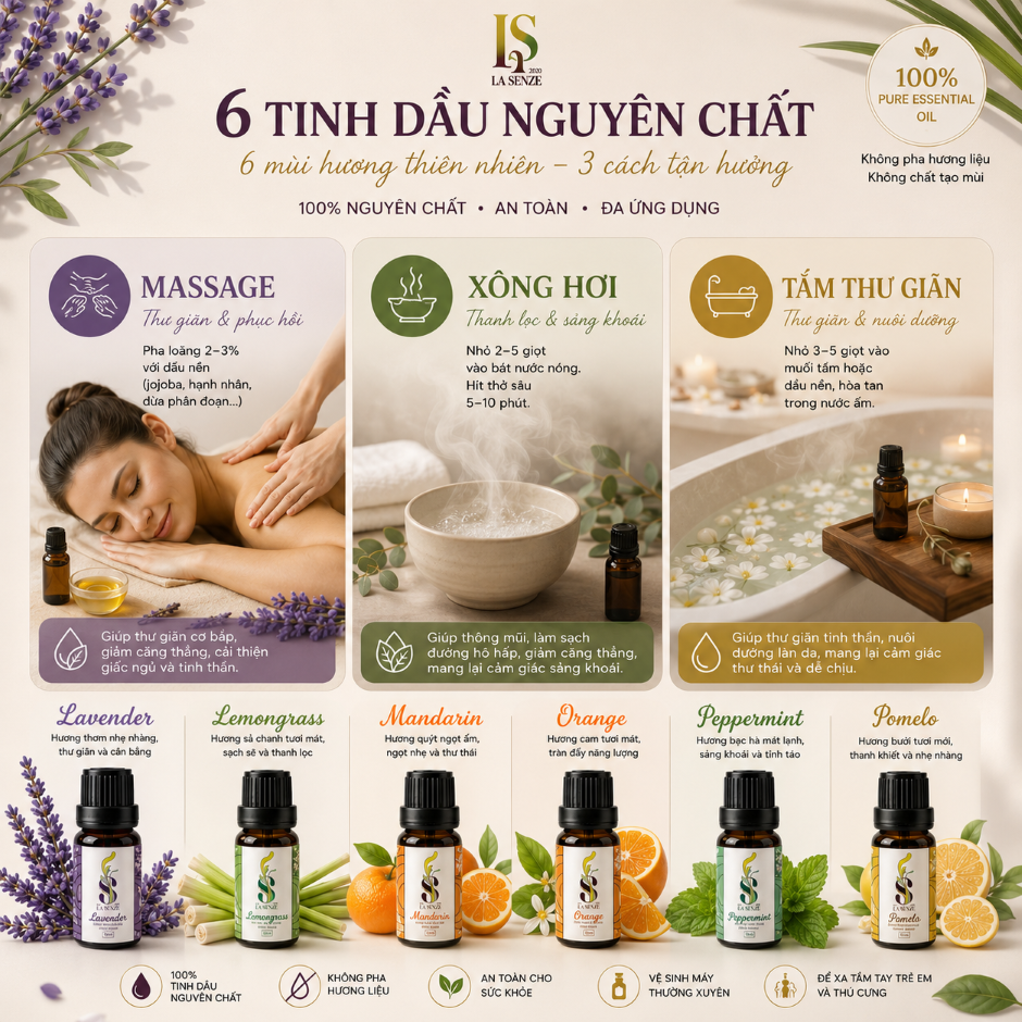  Tinh Dầu Nguyên Chất Lan Hồ Điệp Trắng LA SENZE White Orchid 