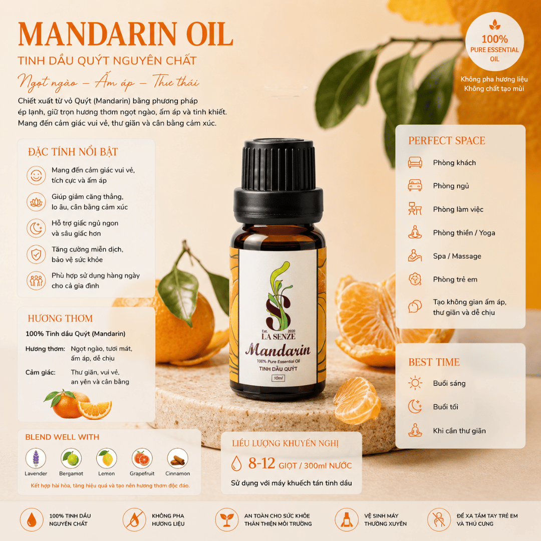  Tinh Dầu LA SENZE 100% Nguyên Chất 10ml (Hàng Thật Không Pha) 