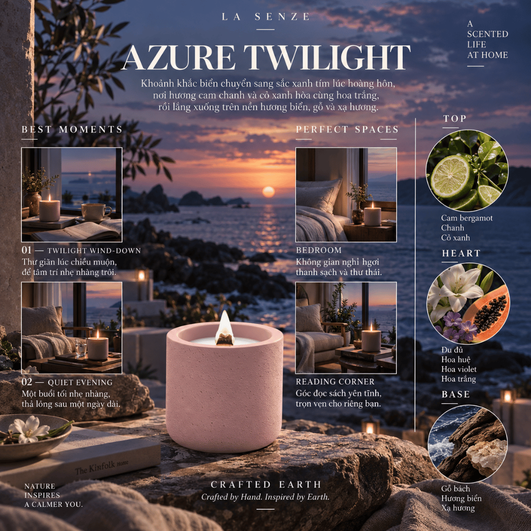  Nến Thơm Nghệ Thuật LA SENZE CRAFTED EARTH 
