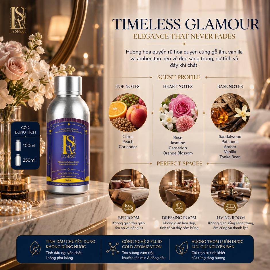  Tinh Dầu Khách Sạn 5 Sao 250ML (Máy Công Nghiệp) - LA SENZE Hotel & Resort Essential Oils 
