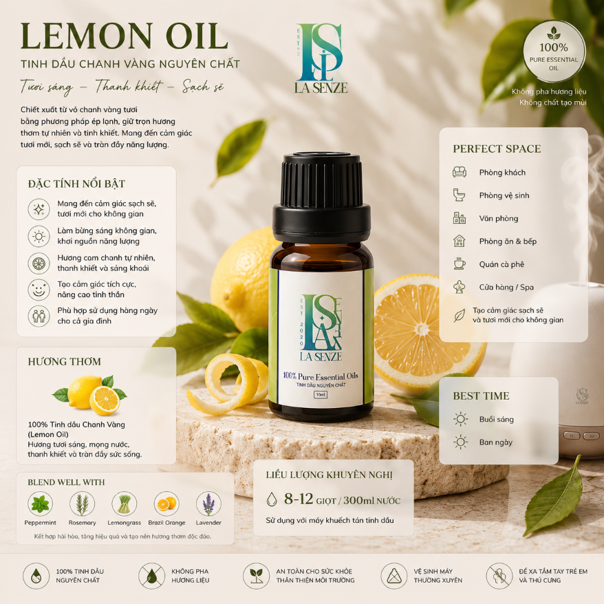  Tinh Dầu LA SENZE 100% Nguyên Chất 10ml (Hàng Thật Không Pha) 