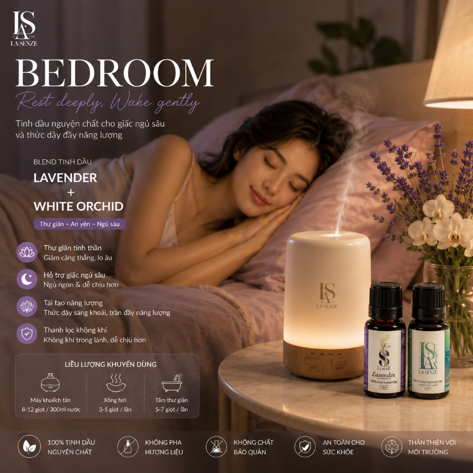  Tinh Dầu Nguyên Chất Lan Hồ Điệp Trắng LA SENZE White Orchid 