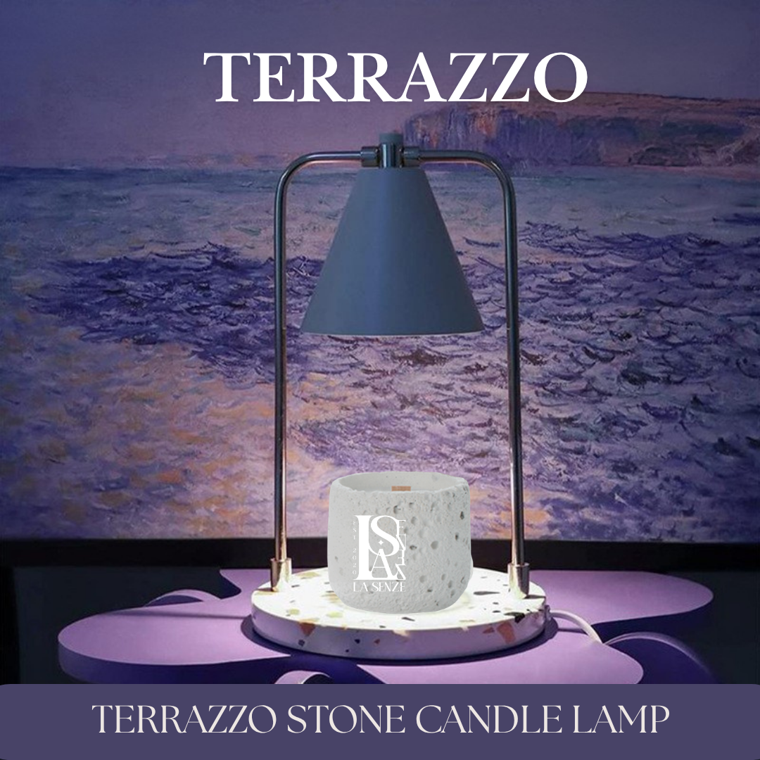  Đèn Nến Thơm Cao Cấp Đế Đá TERRAZZO Italy Sang Trọng 