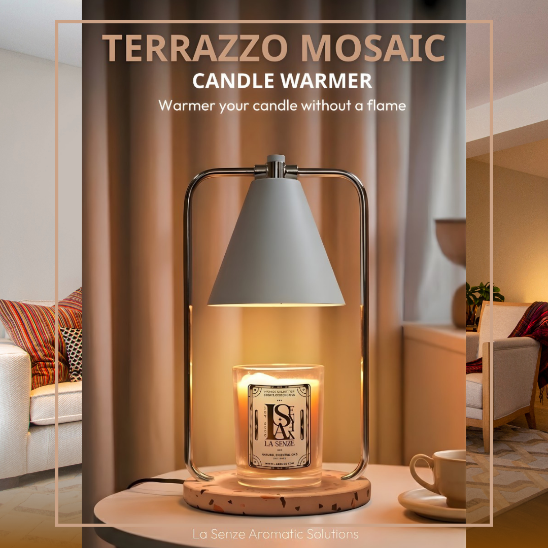  Đèn Nến Thơm Cao Cấp Đế Đá TERRAZZO Italy Sang Trọng 