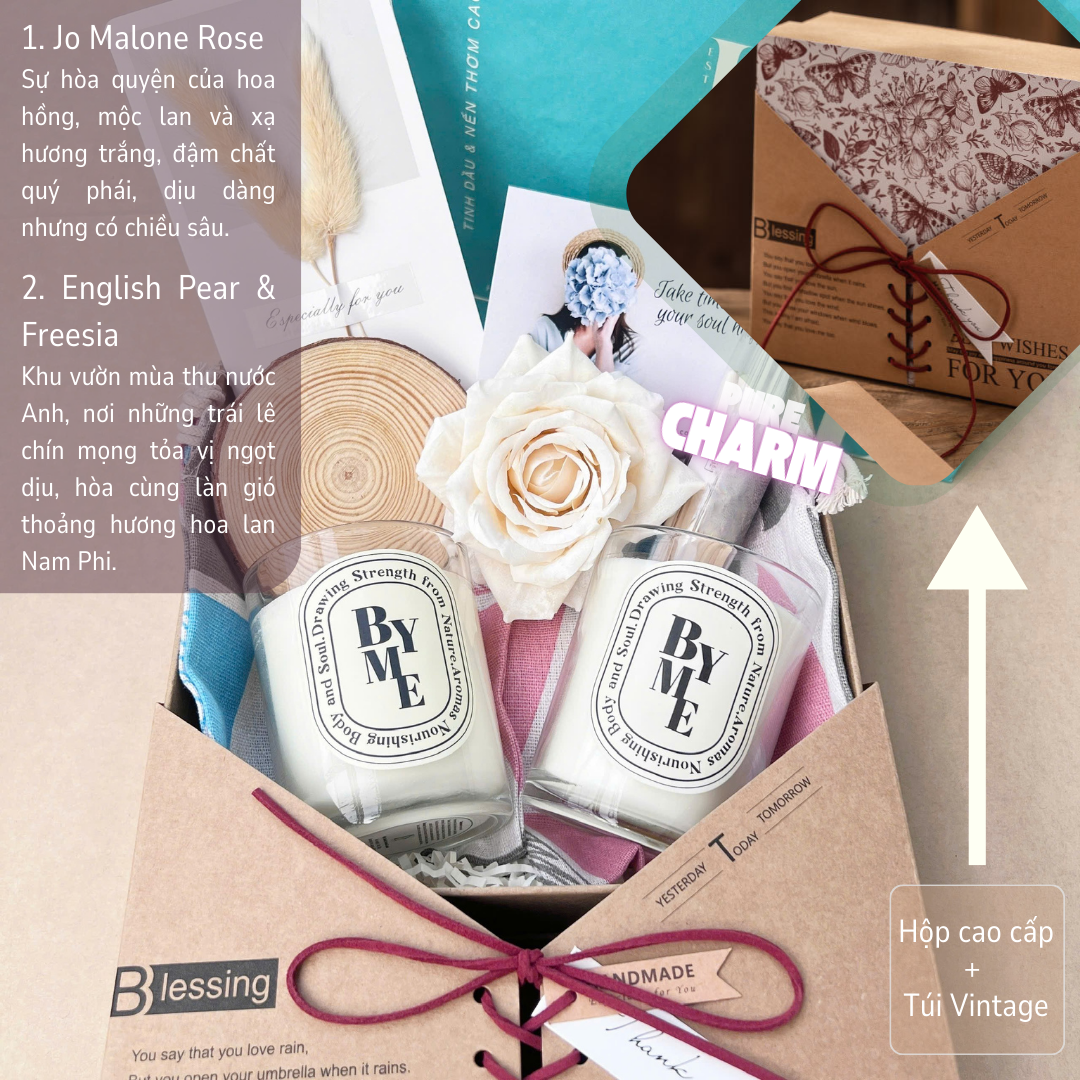  Set Quà Cưới Nến Thơm Thanh Lịch LA SENZE Happy Wedding 
