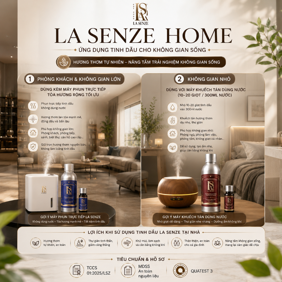  Tinh Dầu Khách Sạn 5 Sao 100ML - LA SENZE Hotel & Resort Essential Oils 