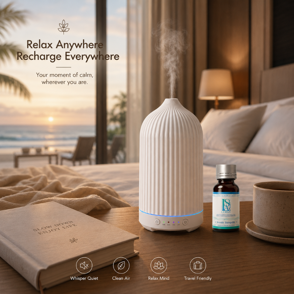  Máy Khuếch Tán Tinh Dầu Du Lịch Văn Phòng TravelGo Mini 180ml LA SENZE 