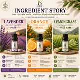  Tinh dầu Sả Chanh Lemongrass LA SENZE Thiên Nhiên - Tinh Dầu Đuổi Muỗi - 100% Natural (Hàng Thật Không Pha) 
