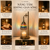  Đèn Đốt Nến Thơm Nghệ Thuật LA SENZE Gemstone Mosaic Thổ Nhĩ Kỳ 
