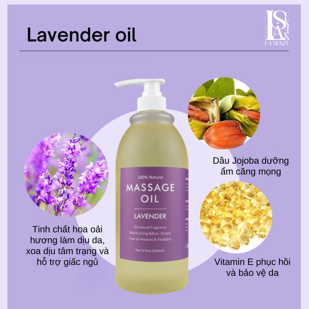  Dầu Massage Body Thiên Nhiên Dưỡng Ẩm LASENZE 100% Thiên Nhiên 