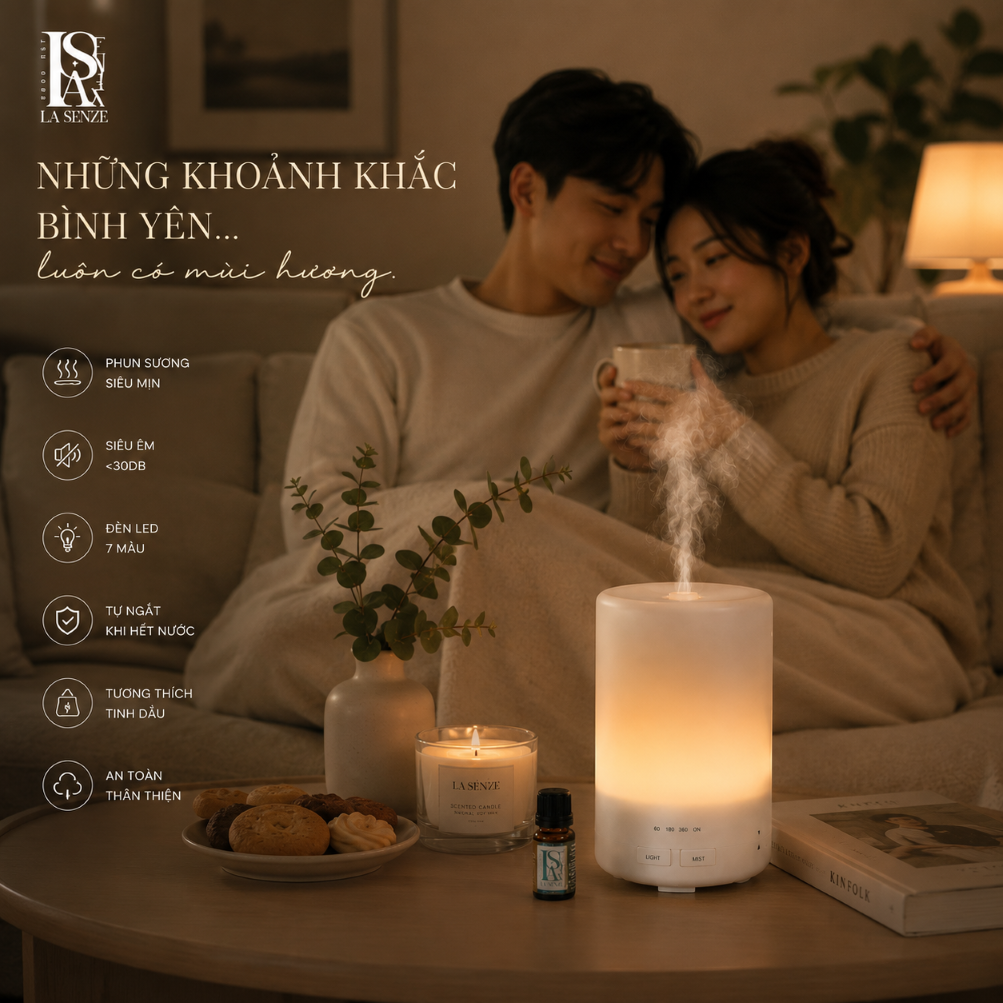  Máy Khuếch Tán Tinh Dầu Tower Diffuser Để Bàn Làm Việc Văn Phòng - 300ml 