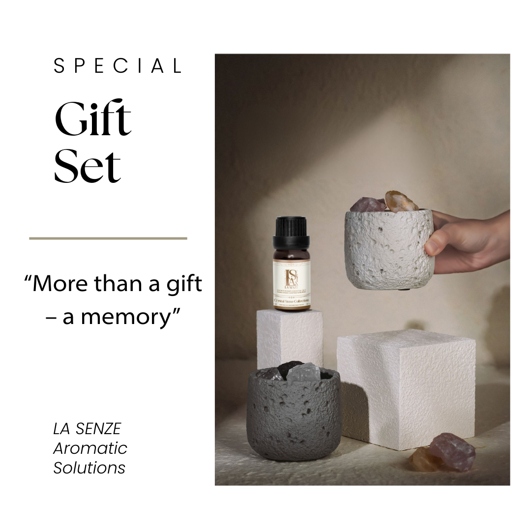  CRYSTAL STONE MOONLIT – Set Đá Phong Thủy Khuếch Tán Tinh Dầu LA SENZE 