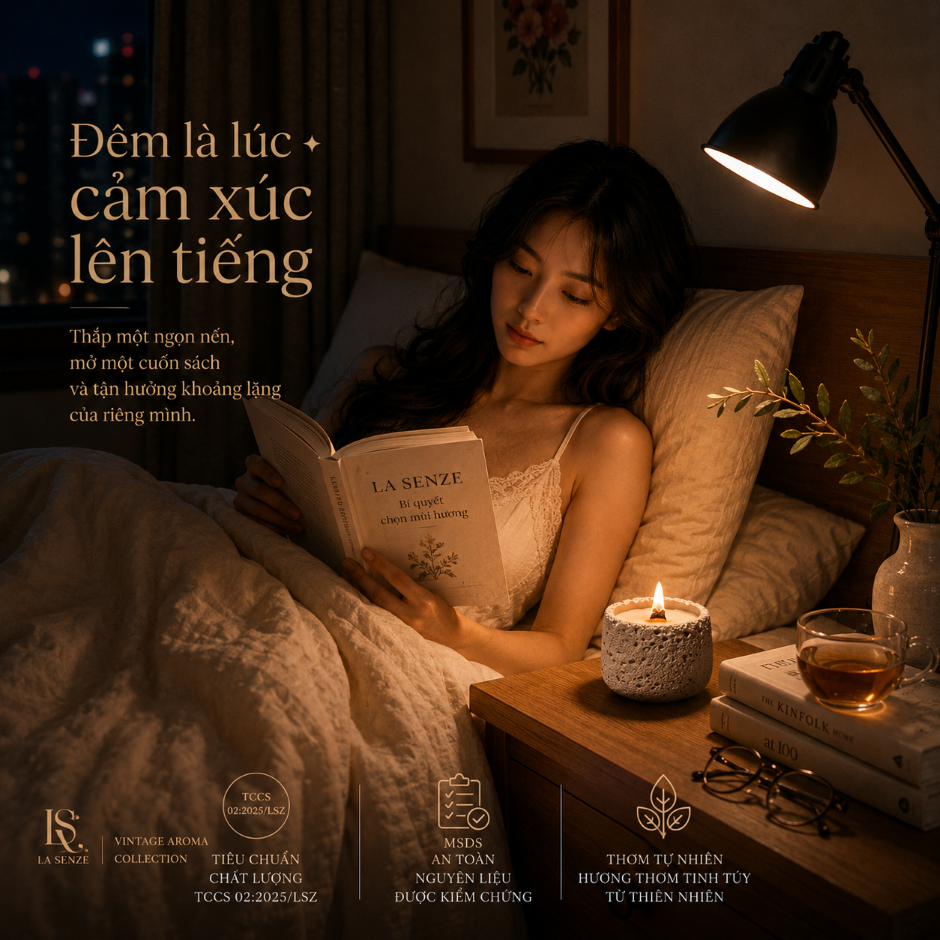  Set Nến Thơm Quà Tặng Cao Cấp LA SENZE Signature Moonlit 