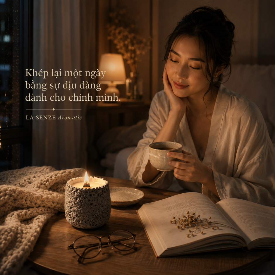  Set Nến Thơm Quà Tặng Cao Cấp LA SENZE Signature Moonlit 